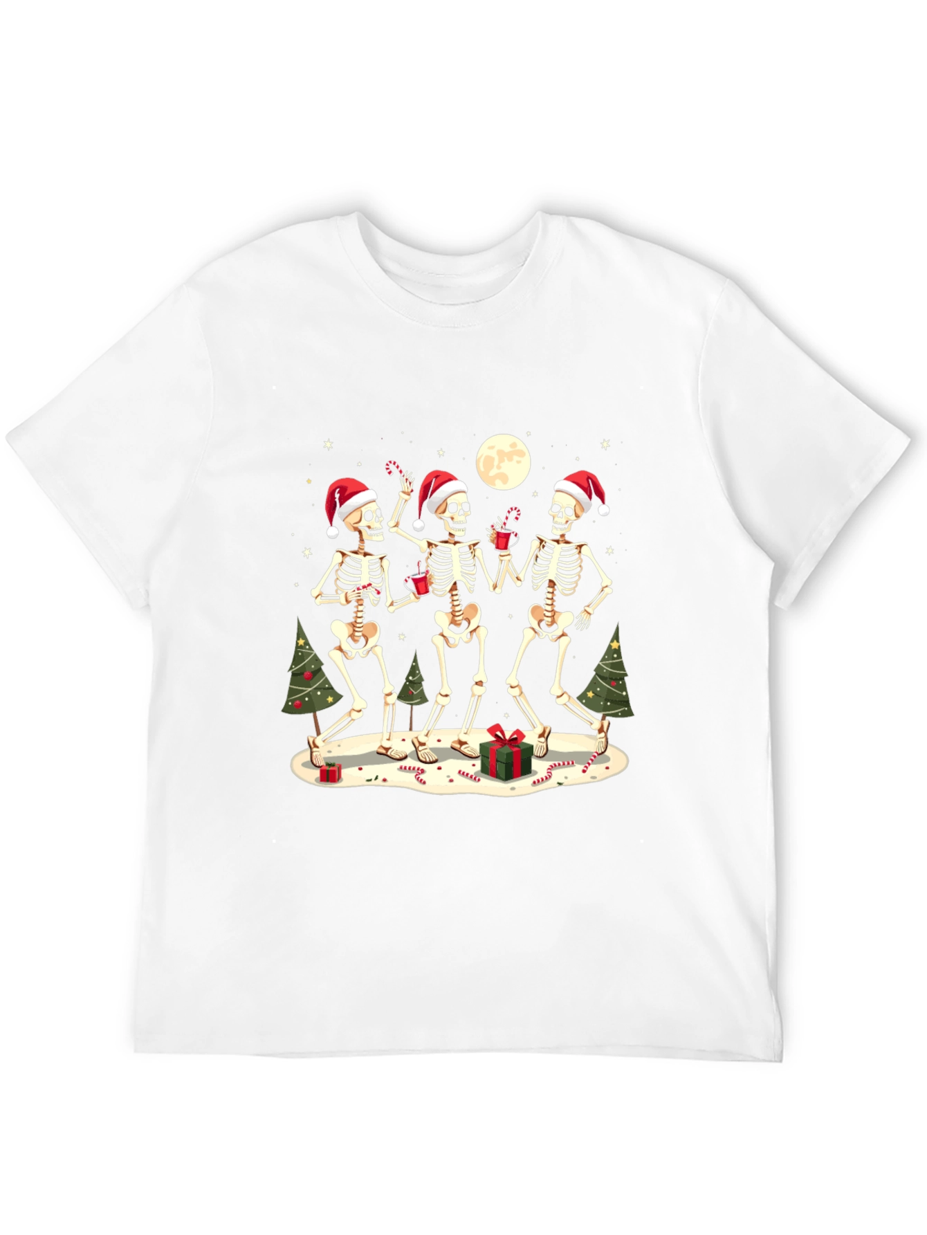 Festive Skeleton Holiday T-Shirt