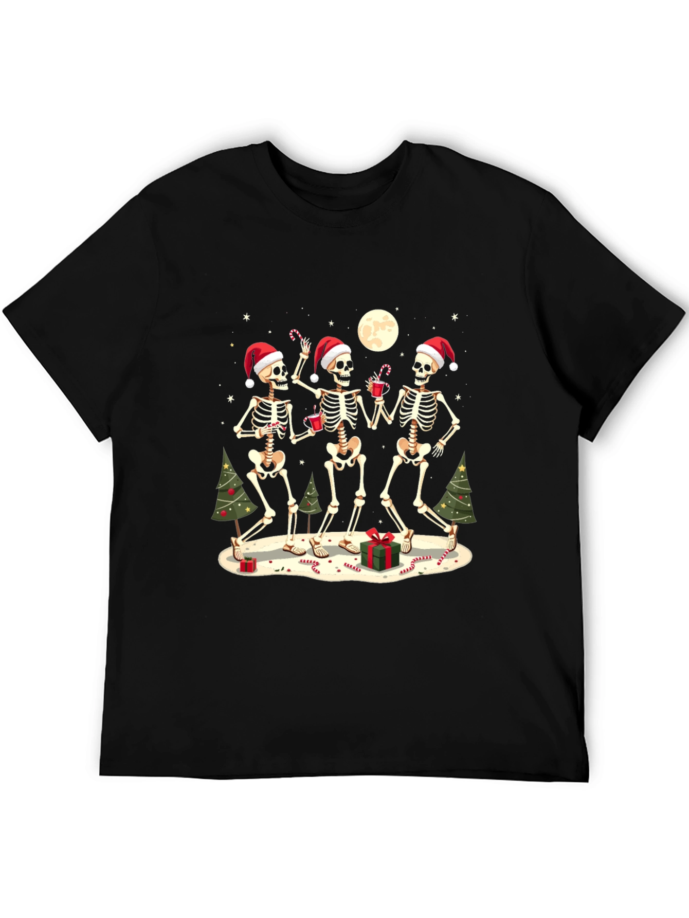 Festive Skeleton Holiday T-Shirt