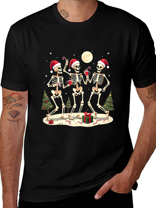 Festive Skeleton Holiday T-Shirt