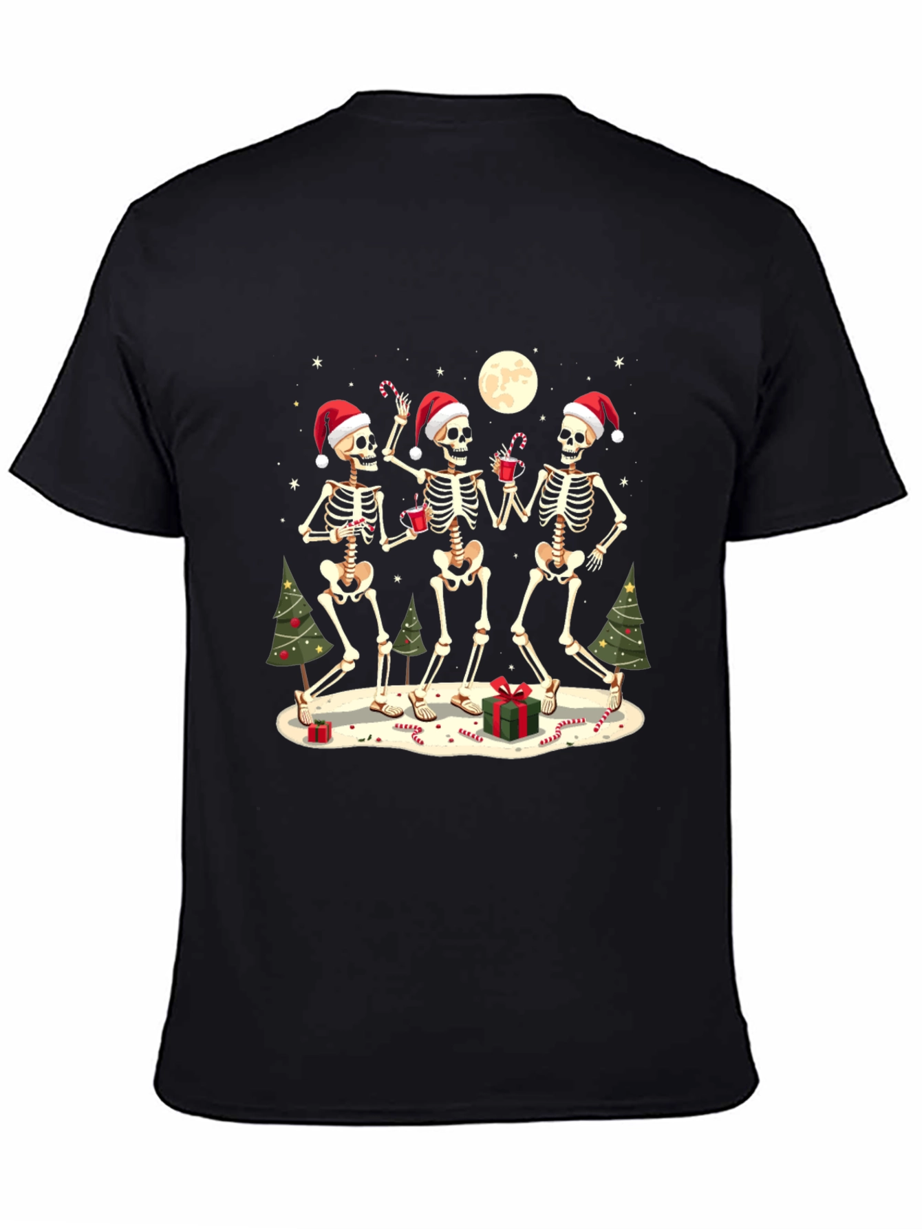 Festive Skeleton Holiday T-Shirt