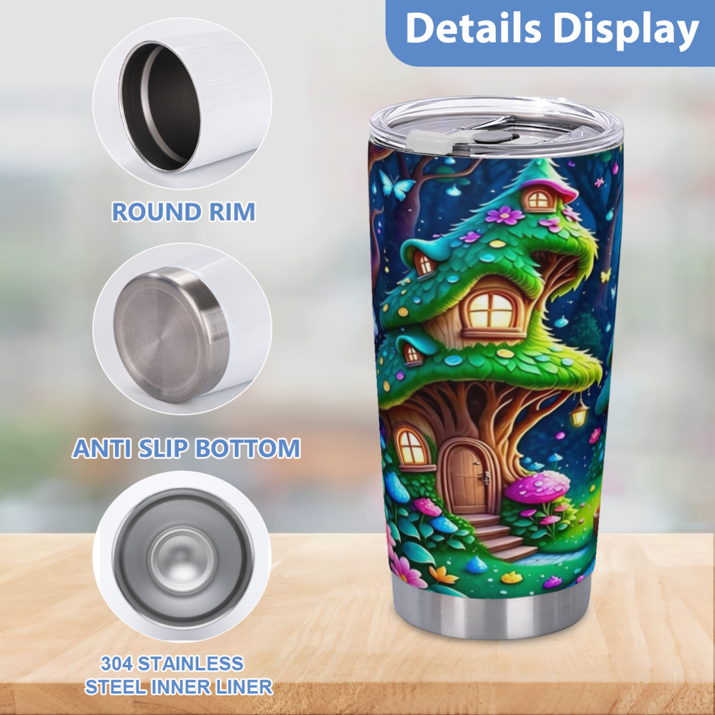 Cute Cartoon Gardening Grandma Watering Blooms 20oz Sweet Tumbler