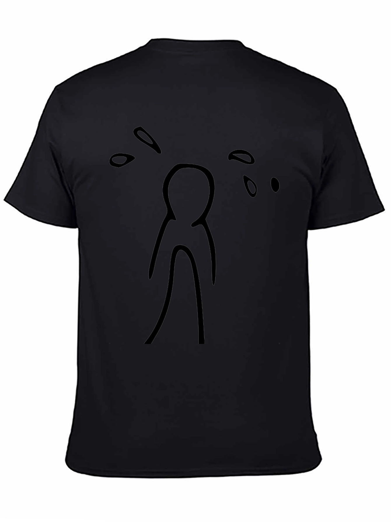 Sad Stick Figure Crying T-Shirt