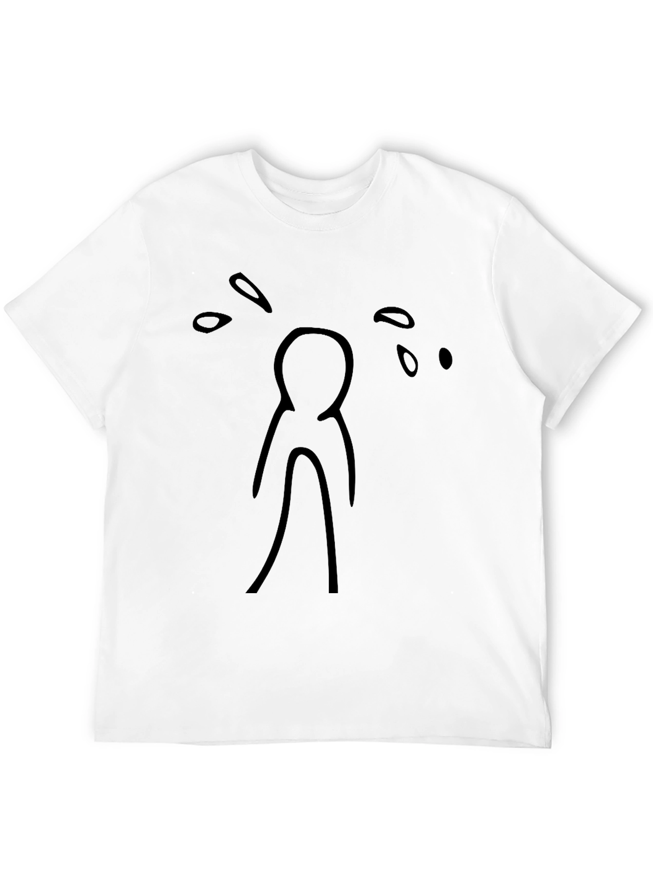Sad Stick Figure Crying T-Shirt