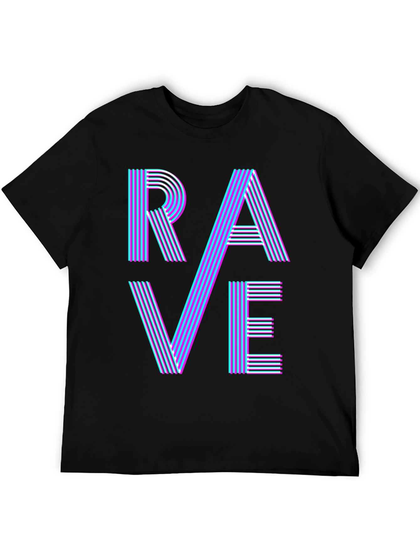 Rave Graphic T-Shirt - Bold Neon Party Tee