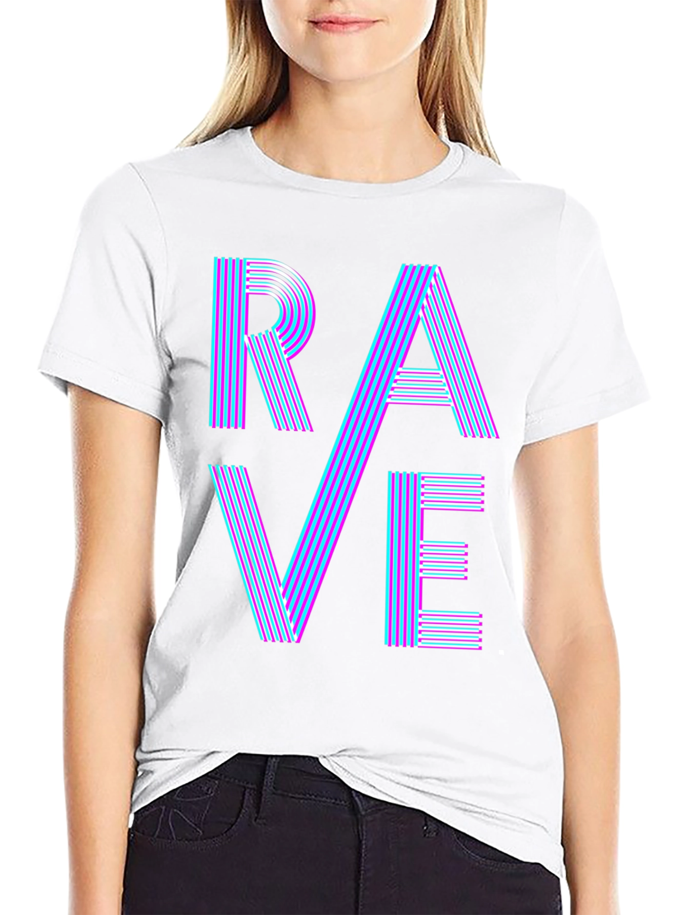 Rave Graphic T-Shirt - Bold Neon Party Tee