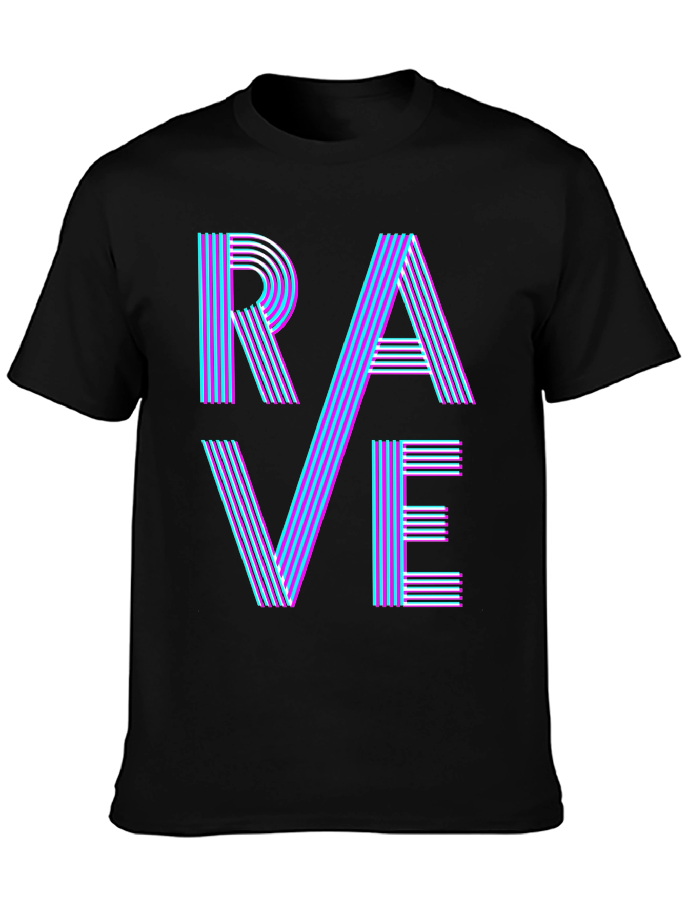 Rave Graphic T-Shirt - Bold Neon Party Tee