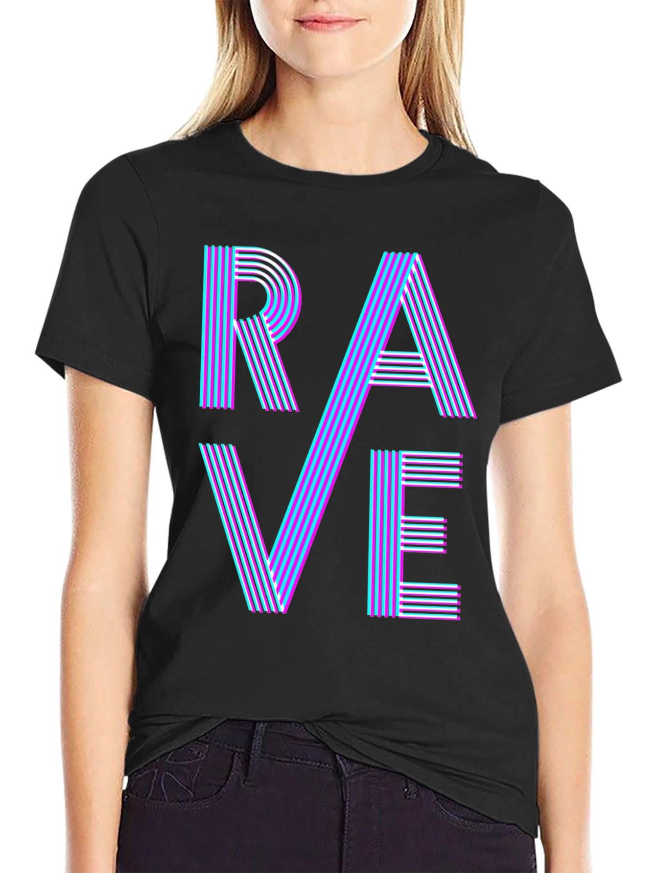 Rave Graphic T-Shirt - Bold Neon Party Tee