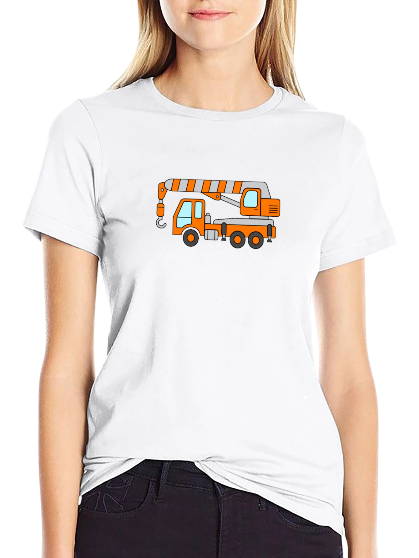 Crane Truck Graphic Tee - Heavy Duty Fun