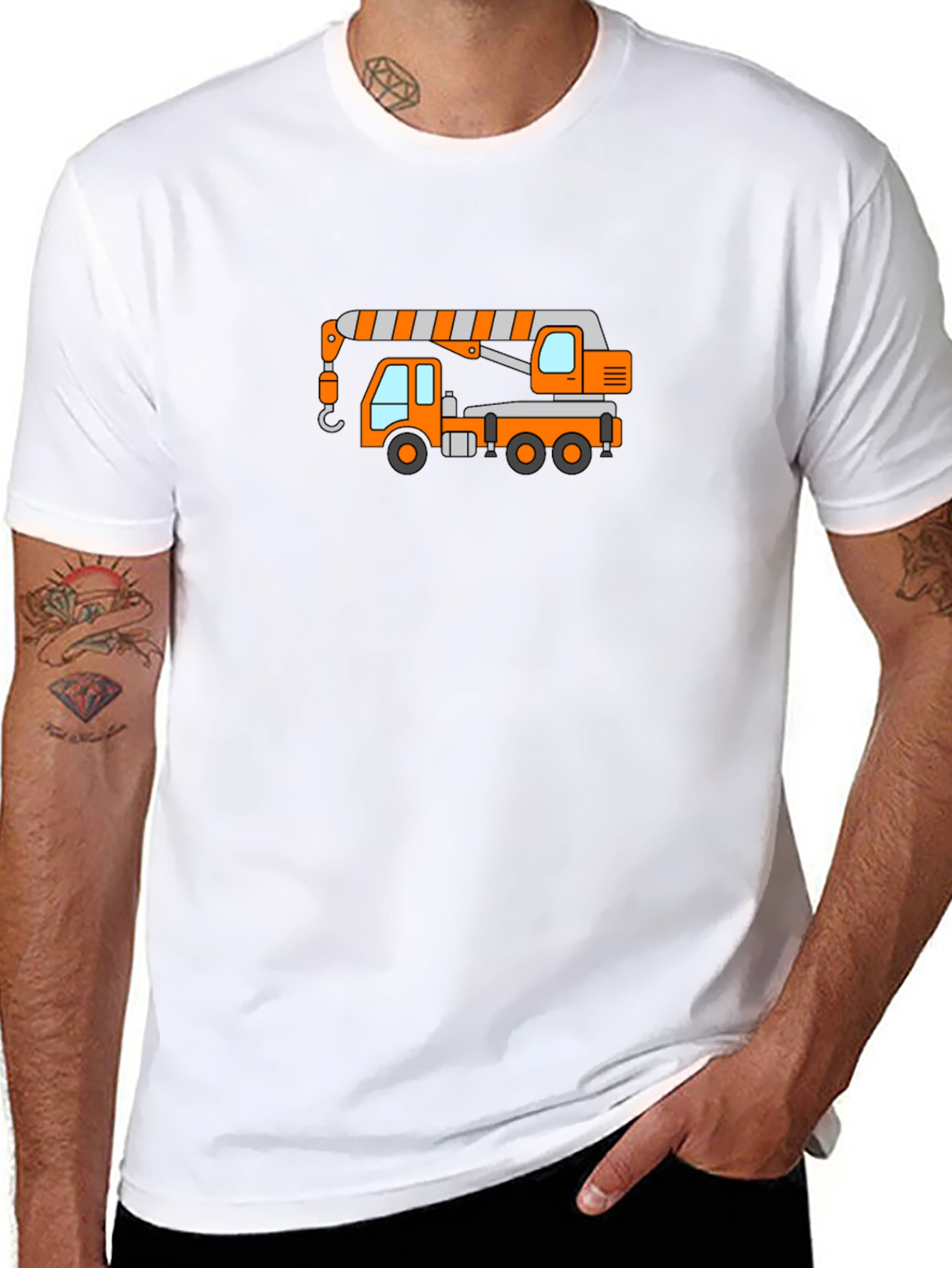 Crane Truck Graphic Tee - Heavy Duty Fun