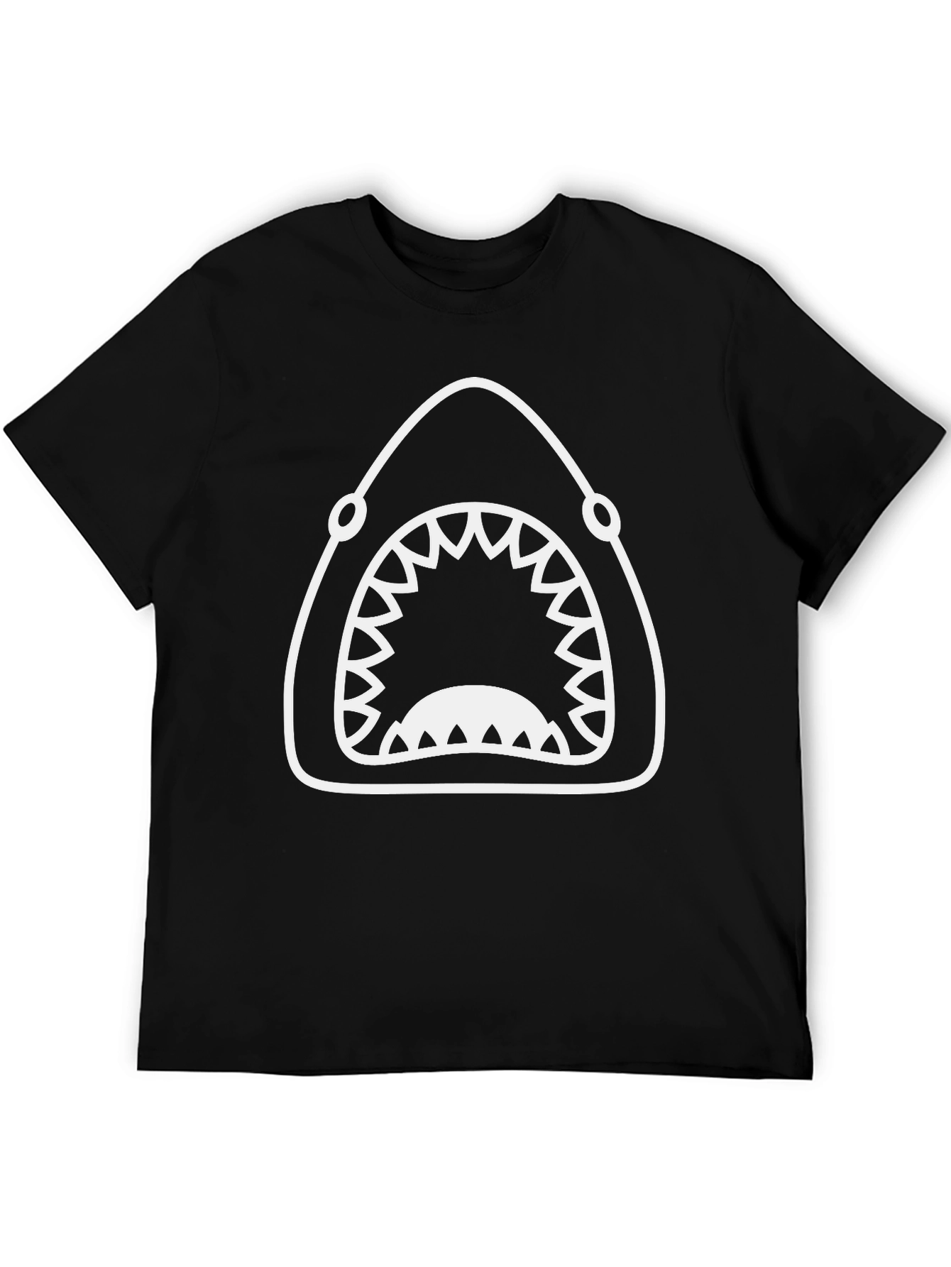 Shark Mouth Graphic T-Shirt - Black