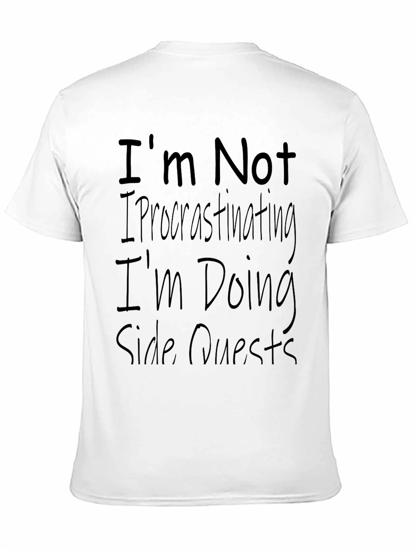 Mens Black T-Shirt - Im Doing Side Quests
