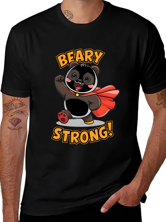 Beary Strong T-Shirt - Panda Superhero Tee