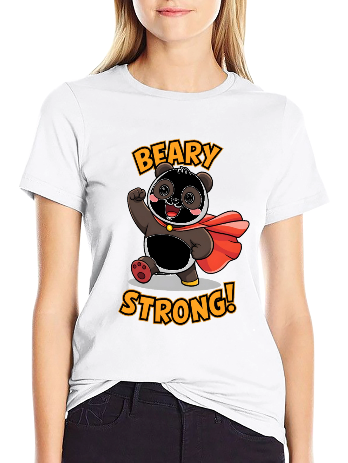 Beary Strong T-Shirt - Panda Superhero Tee