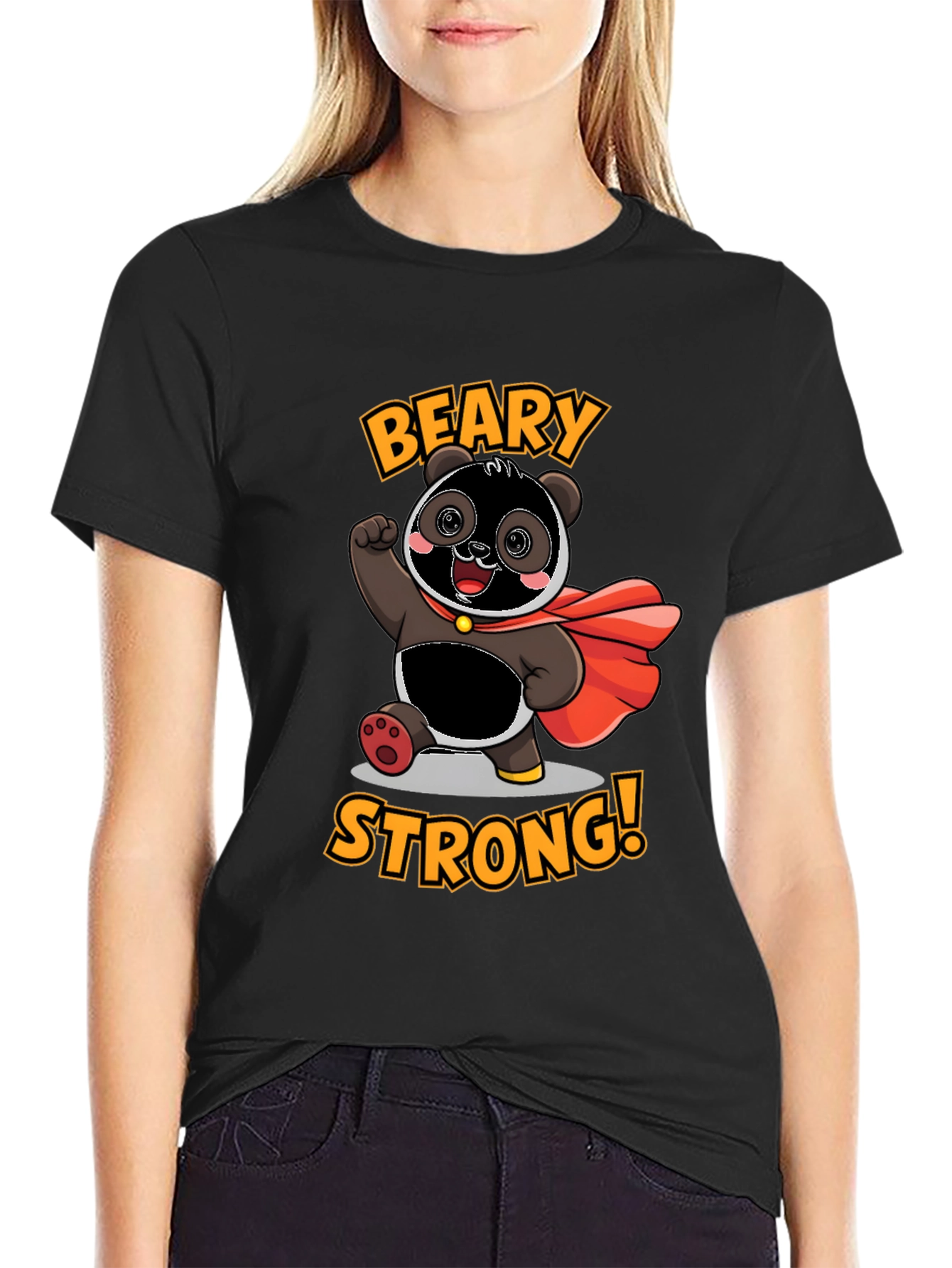 Beary Strong T-Shirt - Panda Superhero Tee