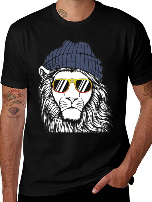 Cool Lion Graphic Tee - Black T-Shirt