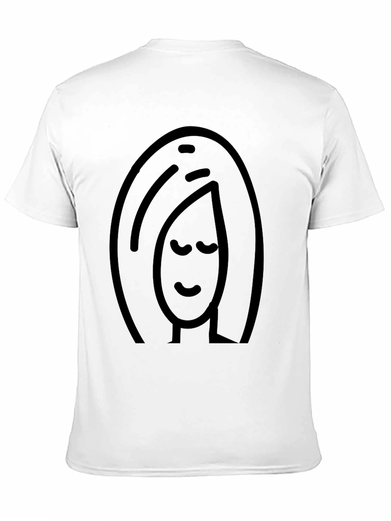 Minimalist Woman Graphic Black T-Shirt