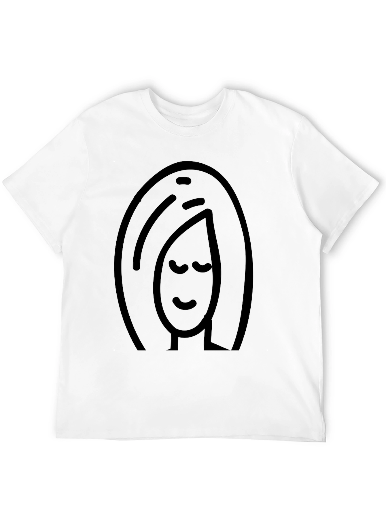 Minimalist Woman Graphic Black T-Shirt