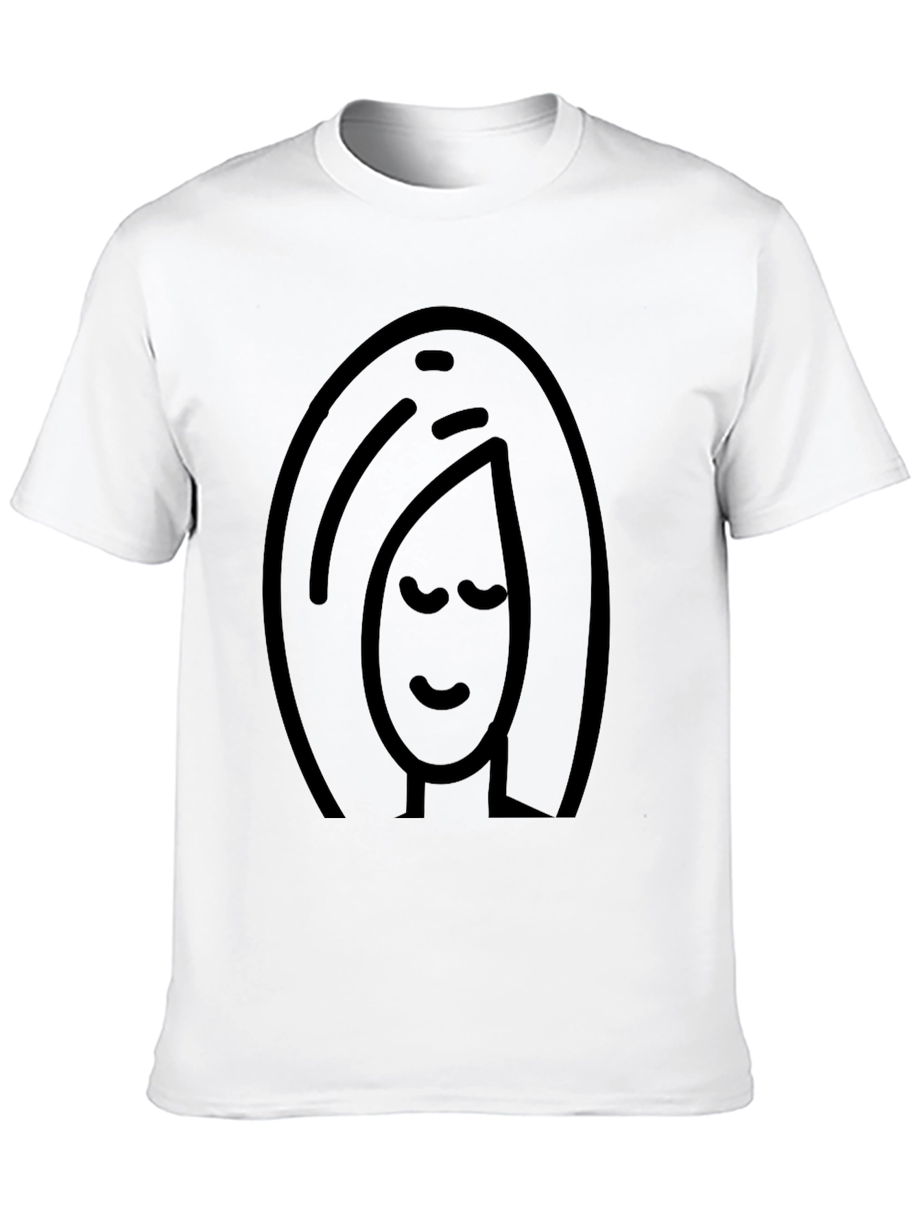 Minimalist Woman Graphic Black T-Shirt