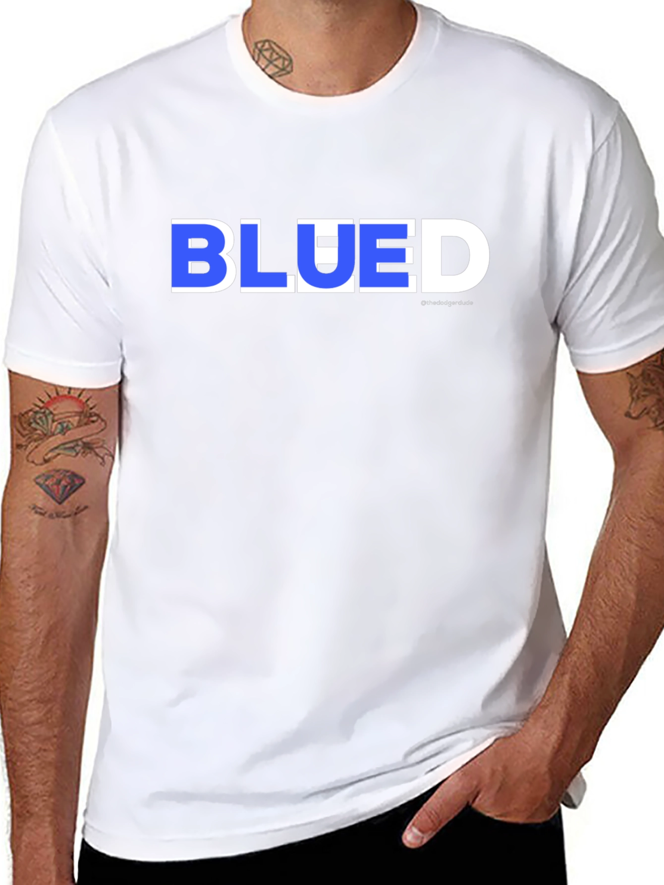 Blued Mens Graphic T-Shirt - Black