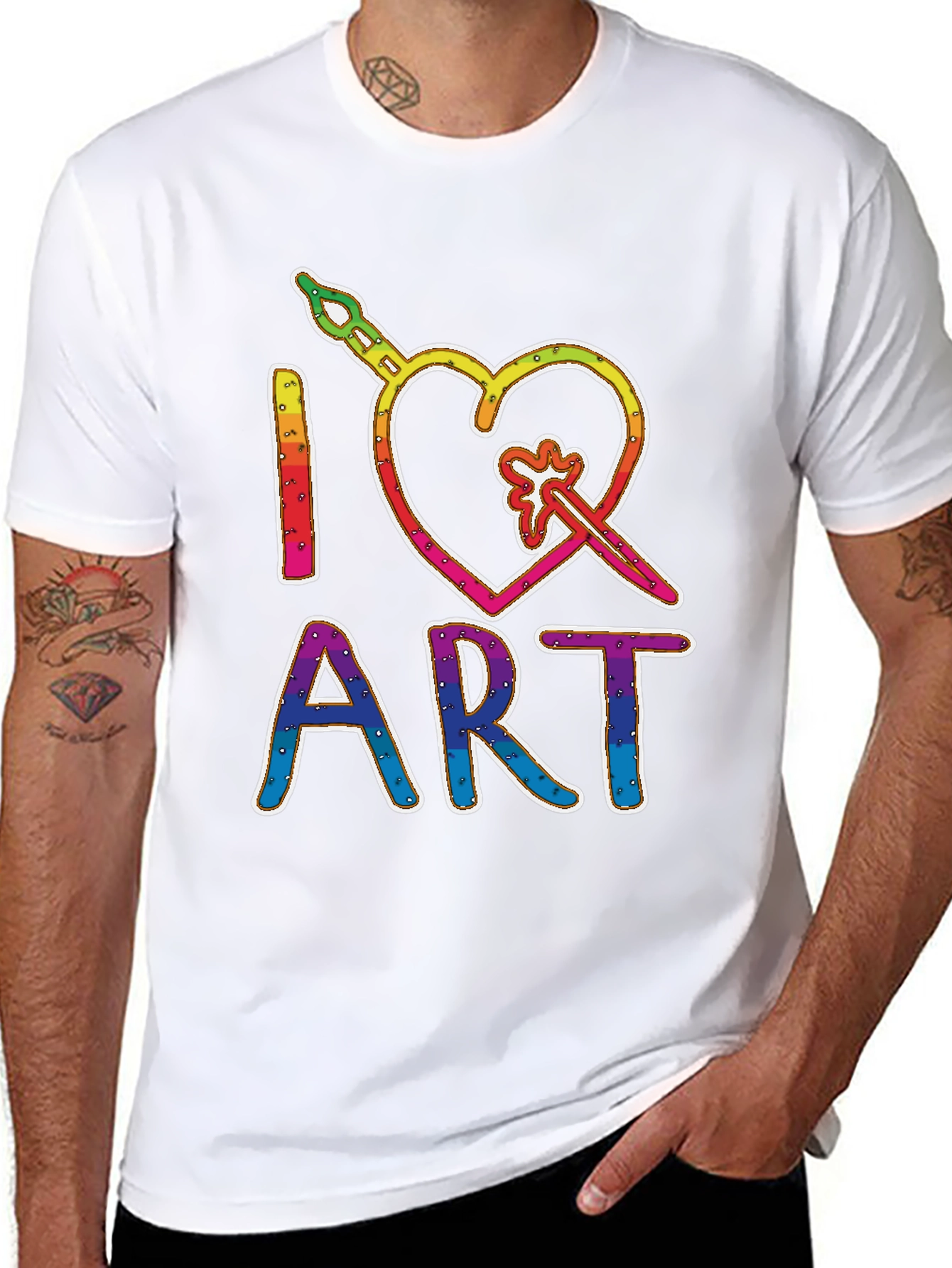 I Heart Art Rainbow T-Shirt
