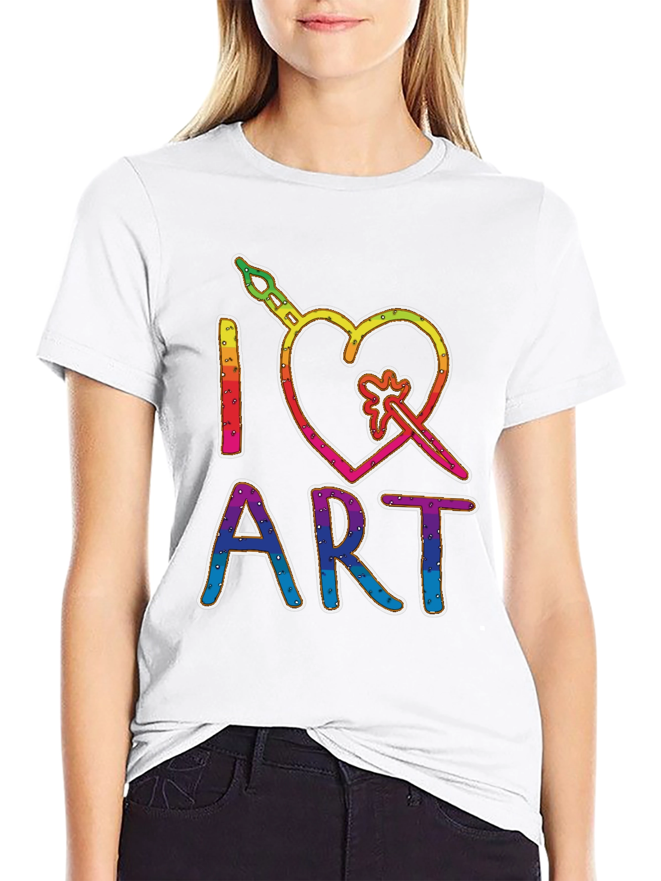 I Heart Art Rainbow T-Shirt