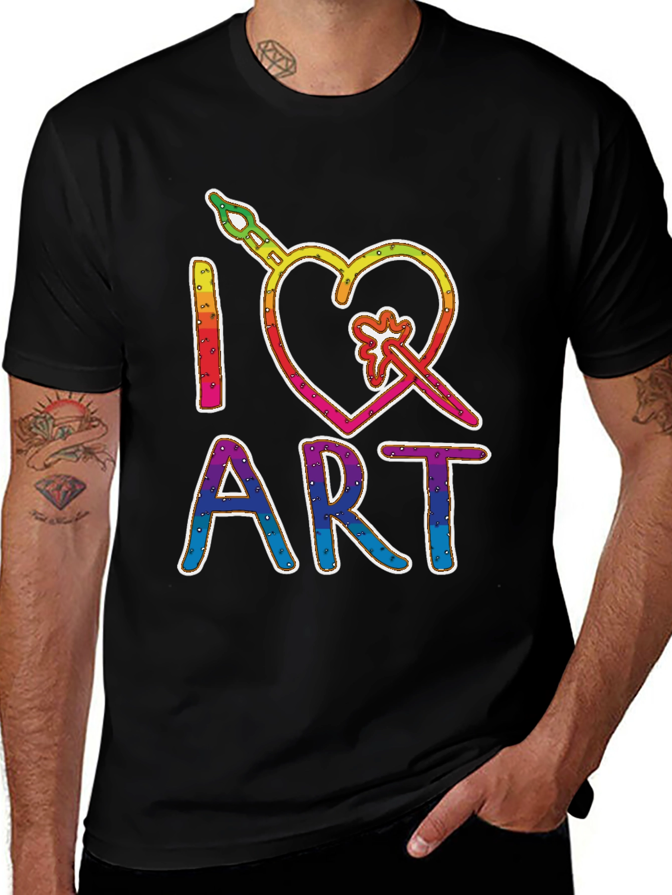 I Heart Art Rainbow T-Shirt