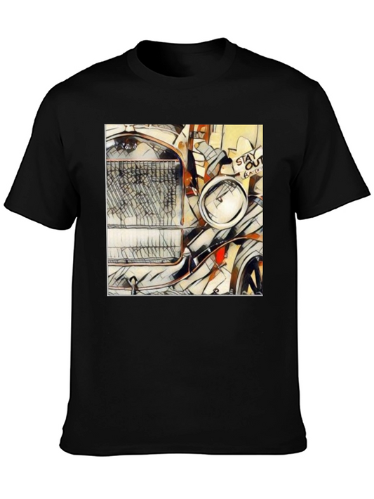 Abstract Auto Art Tee - Classic Car Design