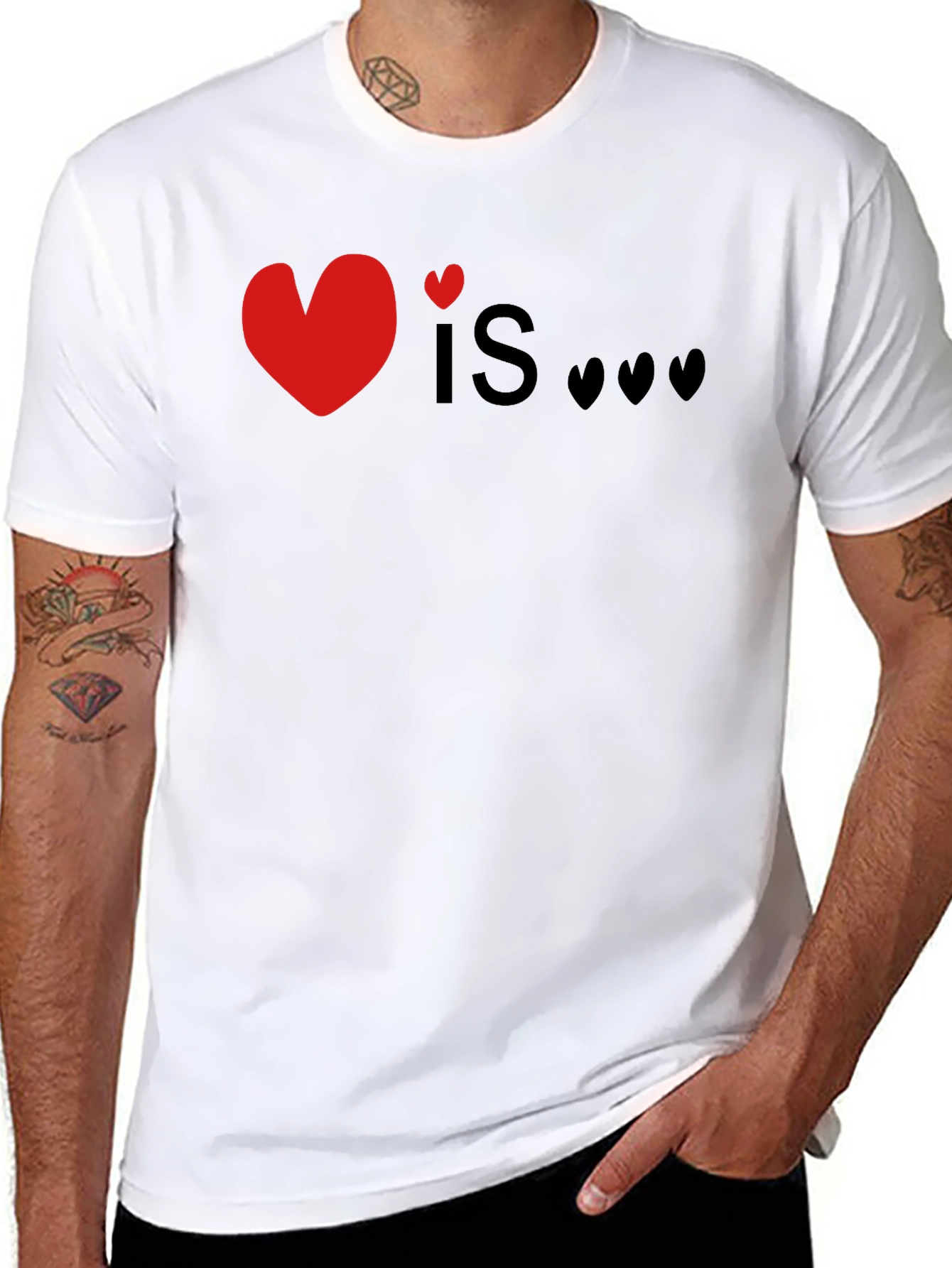 Love Is T-Shirt Heart Graphic Tee