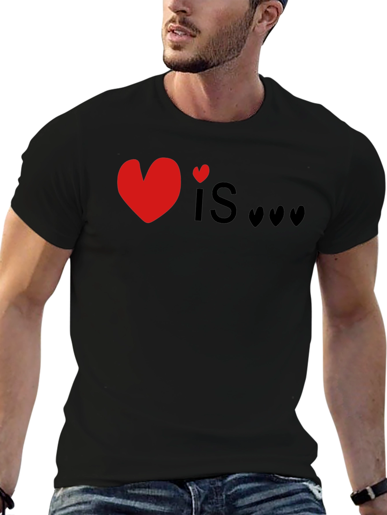 Love Is T-Shirt Heart Graphic Tee