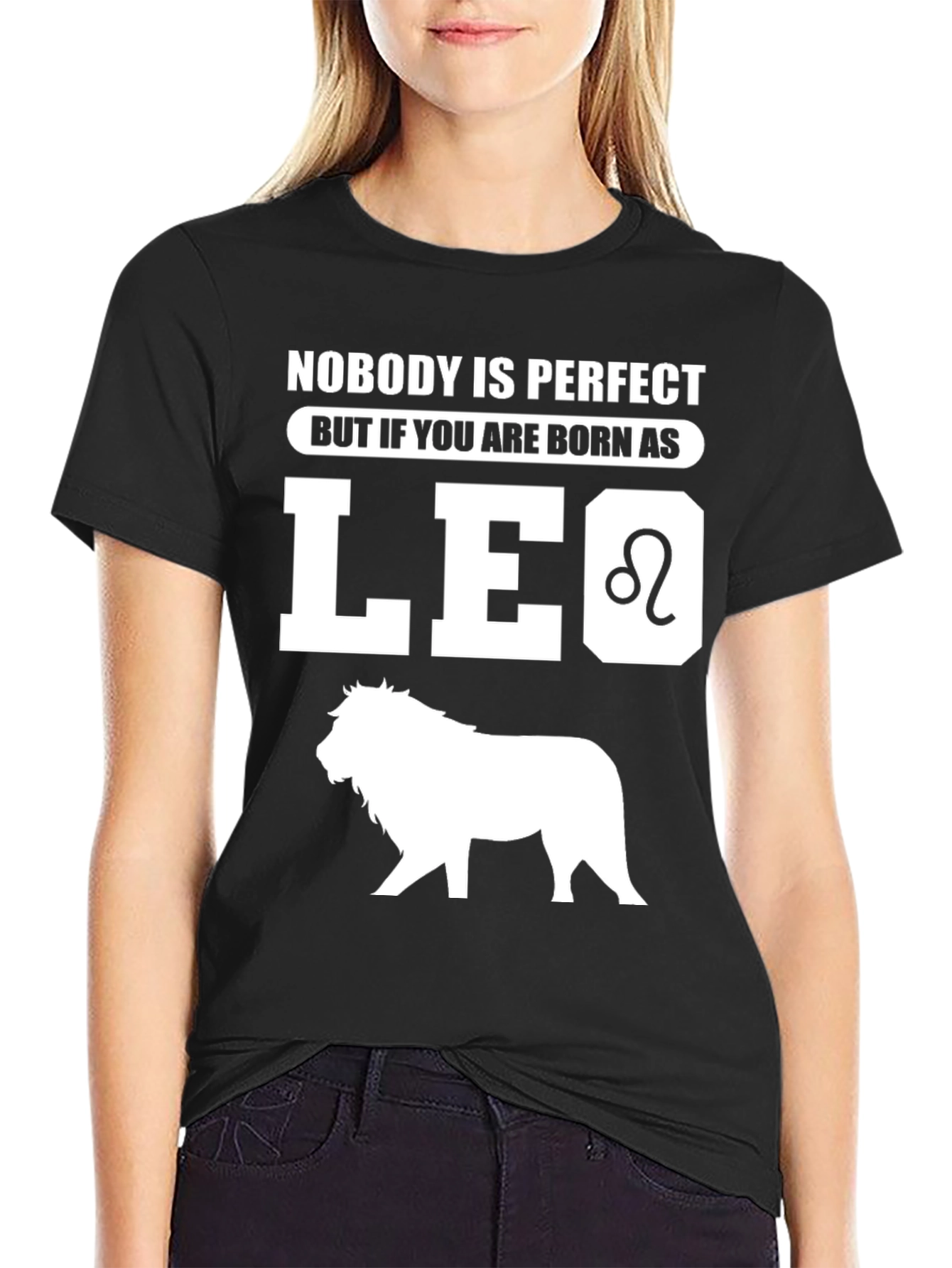 Leo Zodiac T-Shirt - Nobodys Perfect Birthday Gift