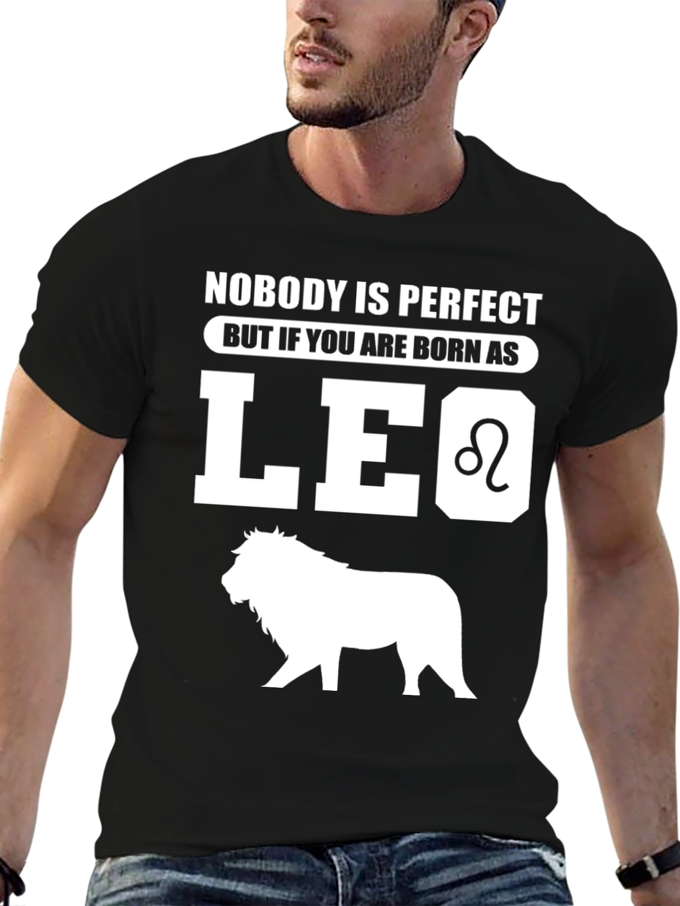Leo Zodiac T-Shirt - Nobodys Perfect Birthday Gift
