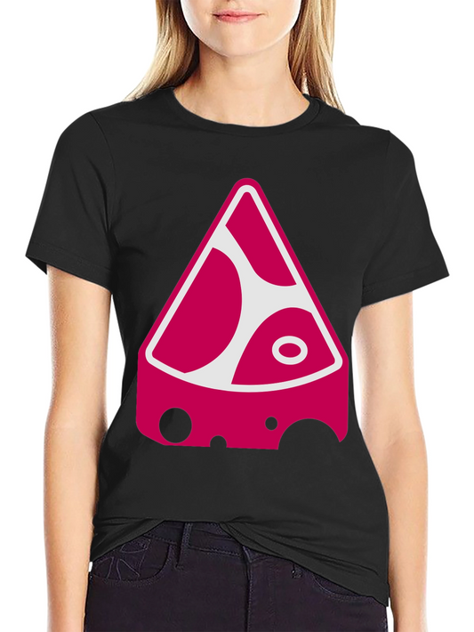 Funky Cheese Graphic Tee - Black Cotton Blend Shirt