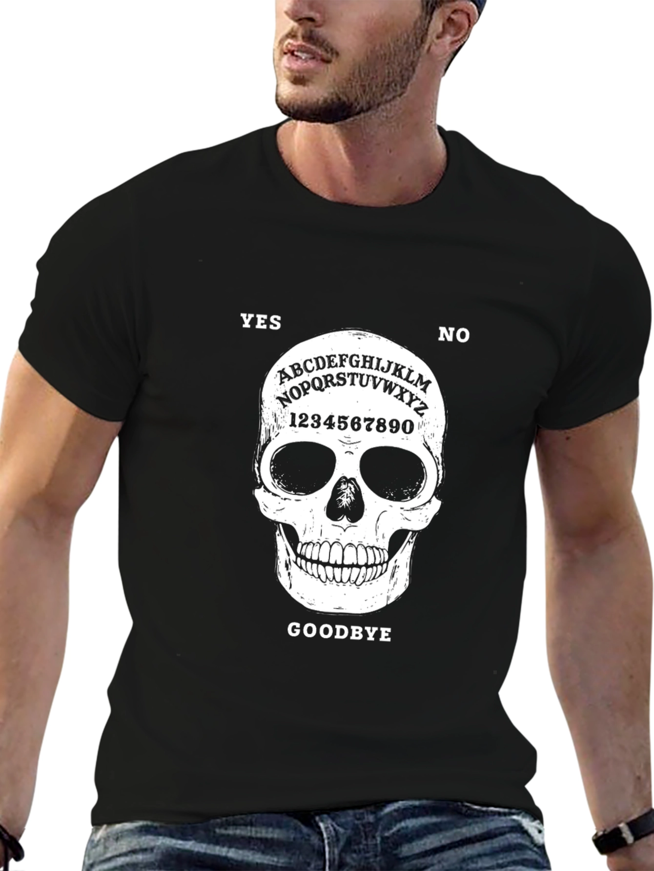 Ouija Skull Graphic T-Shirt - Unisex