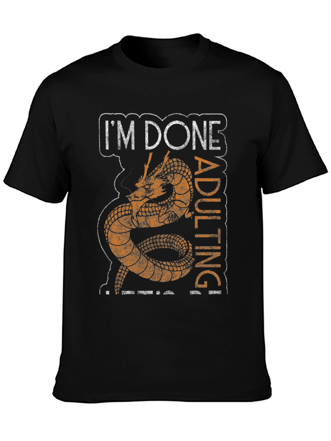 Im Done Adulting Graphic Tee - Black