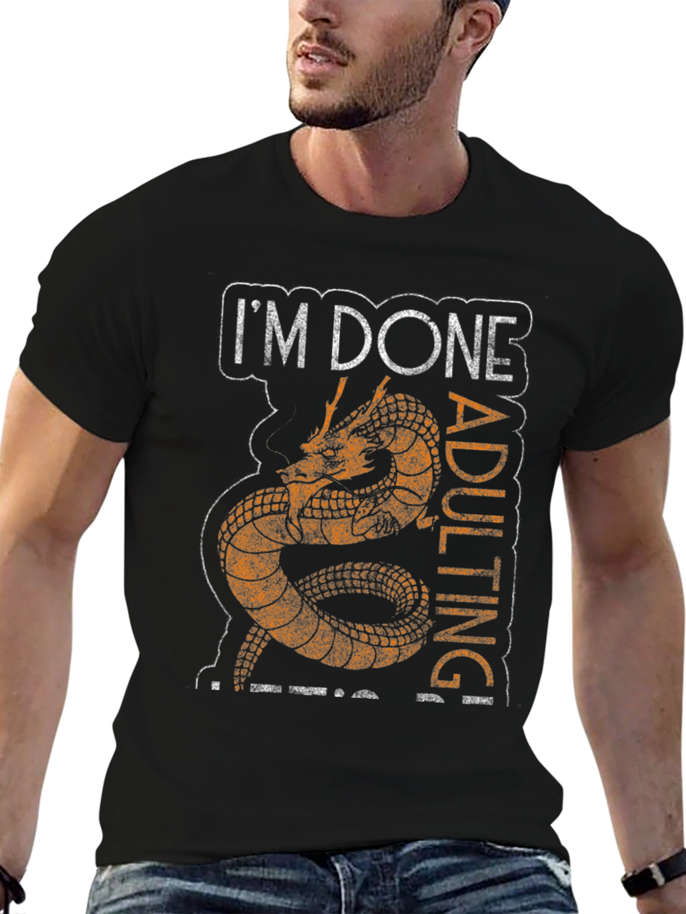 Im Done Adulting Graphic Tee - Black