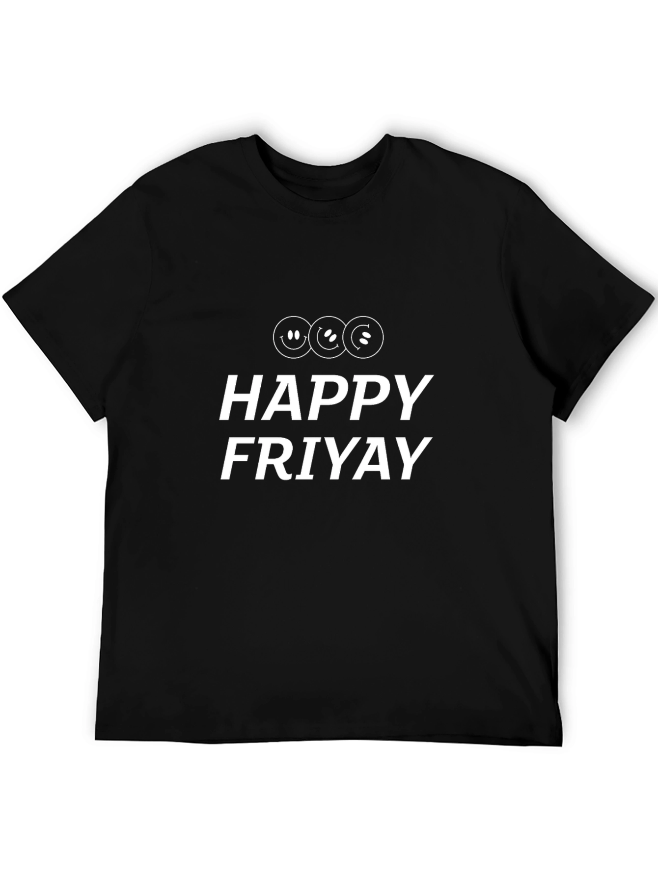 Happy Friyay Black Graphic Tee