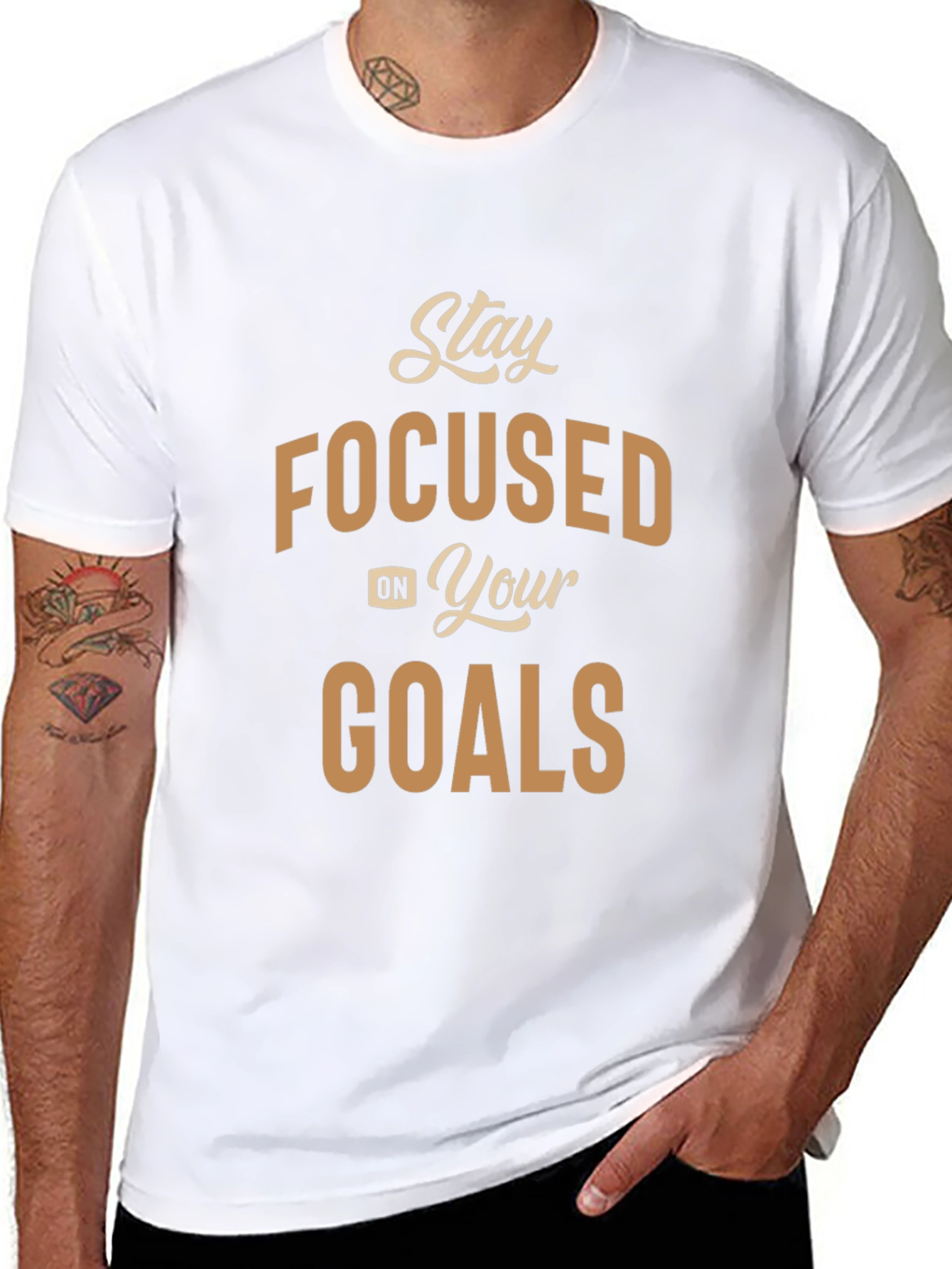 Stay Focused Goals T-Shirt - Motivational Graphic Tee