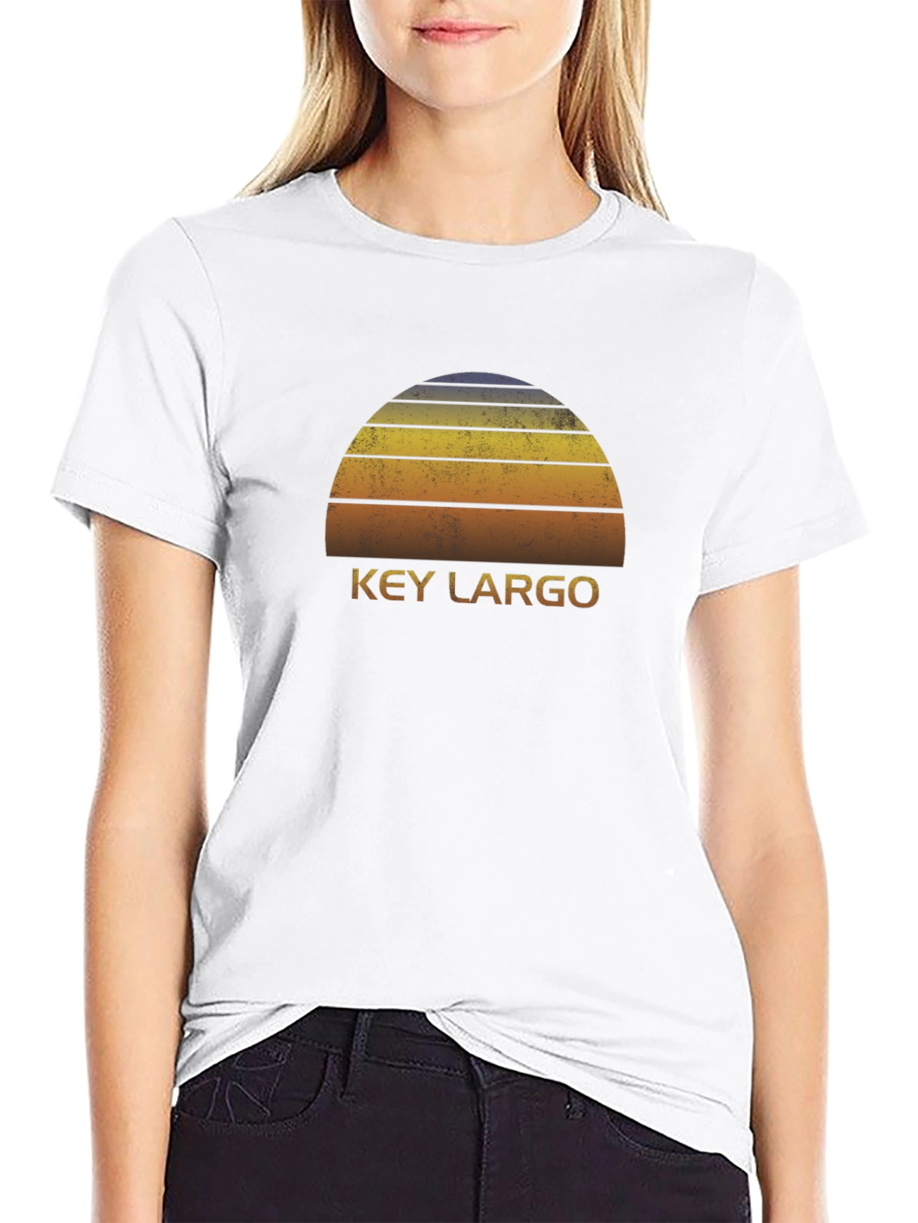 Key Largo Sunset T-Shirt Retro Style