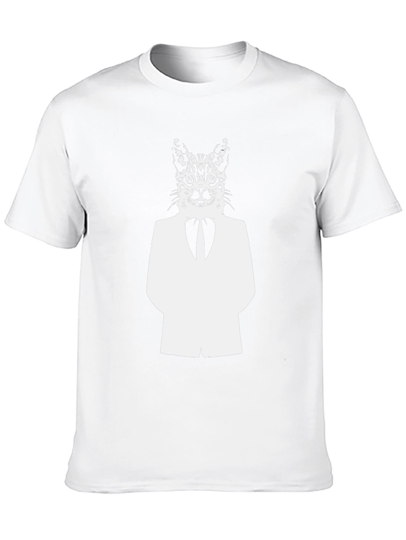 Cat in Suit Graphic Tee - Black Cotton Blend
