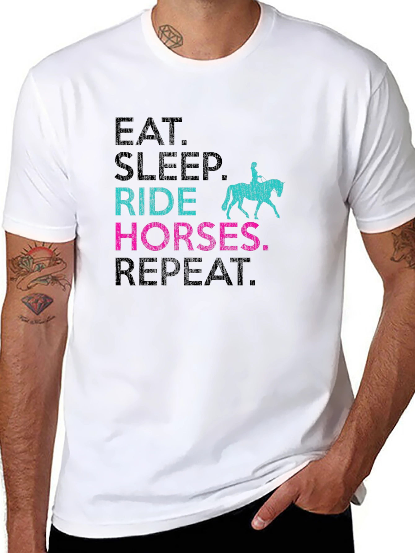 Eat Sleep Ride Horses Repeat T-Shirt