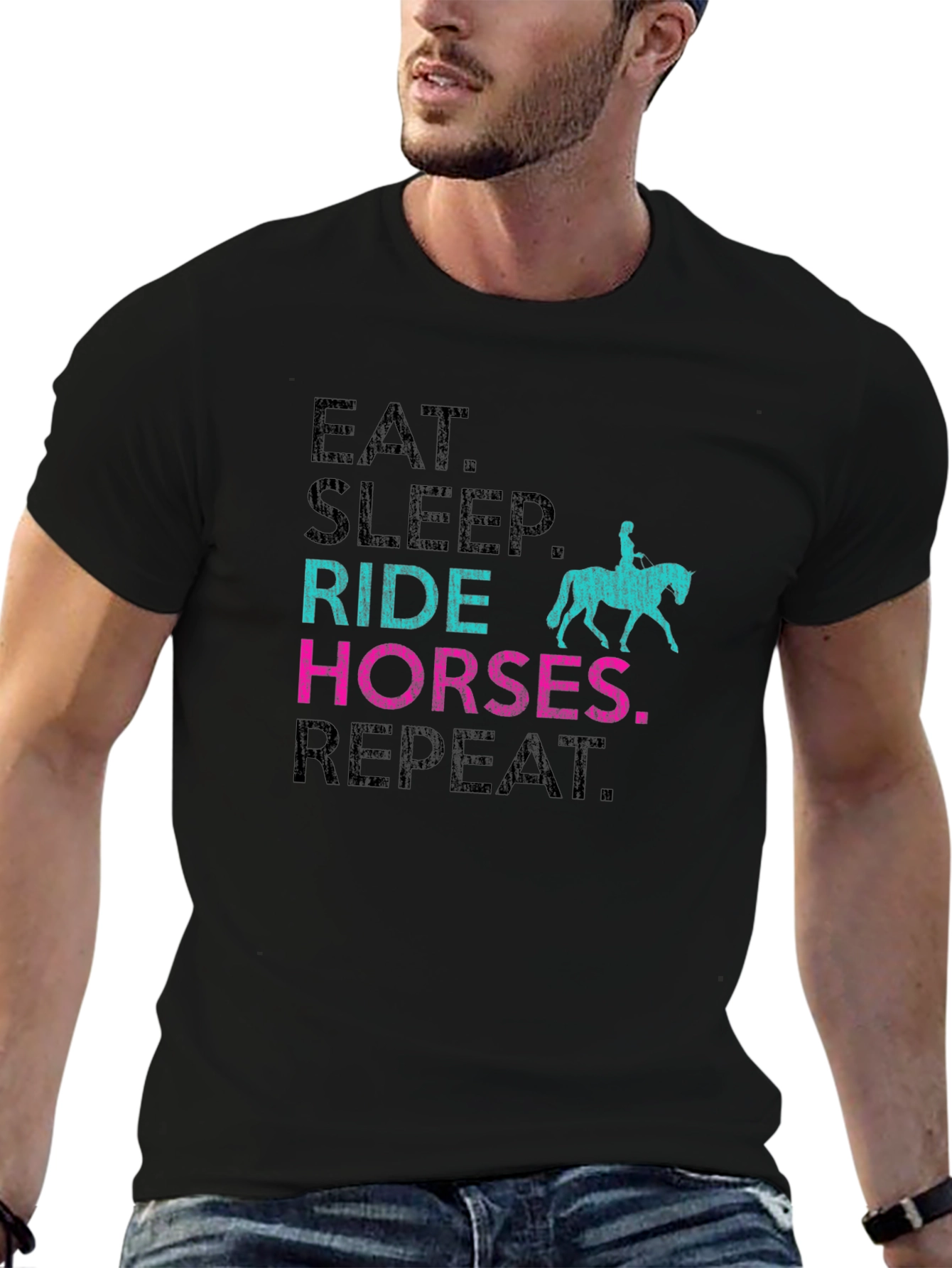 Eat Sleep Ride Horses Repeat T-Shirt