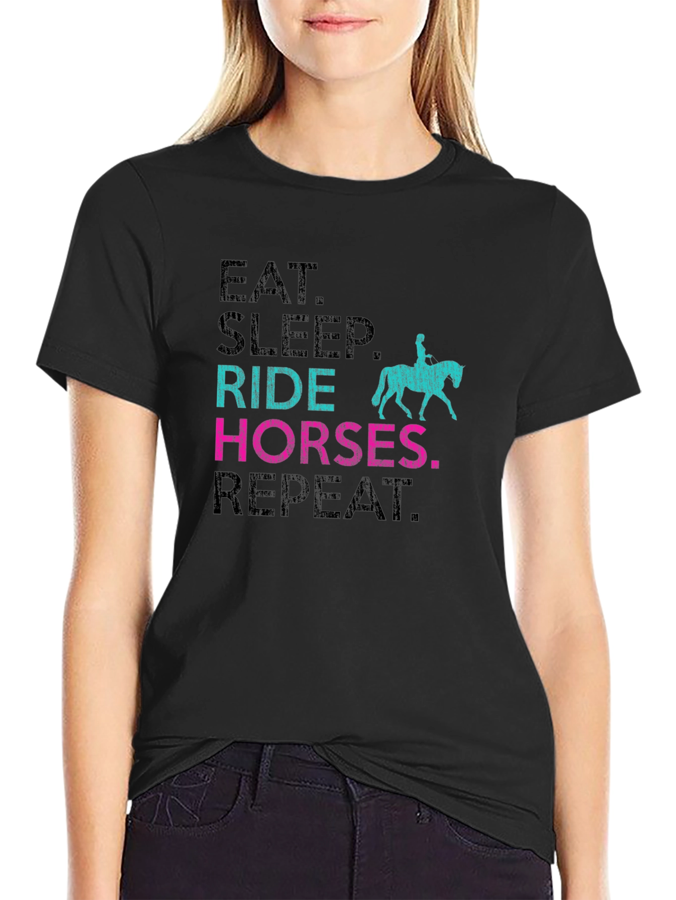 Eat Sleep Ride Horses Repeat T-Shirt