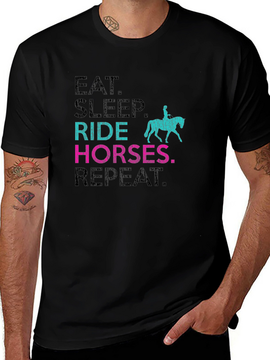 Eat Sleep Ride Horses Repeat T-Shirt