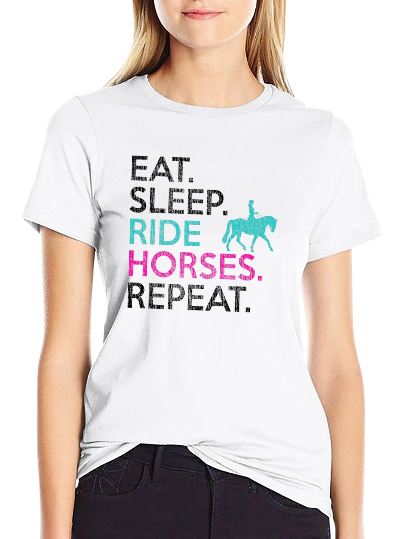 Eat Sleep Ride Horses Repeat T-Shirt