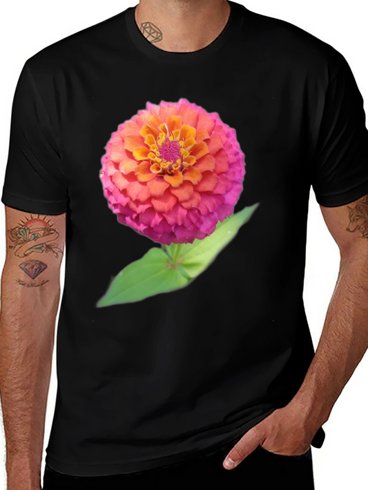 Floral Graphic Tee - Bold Zinnia Design