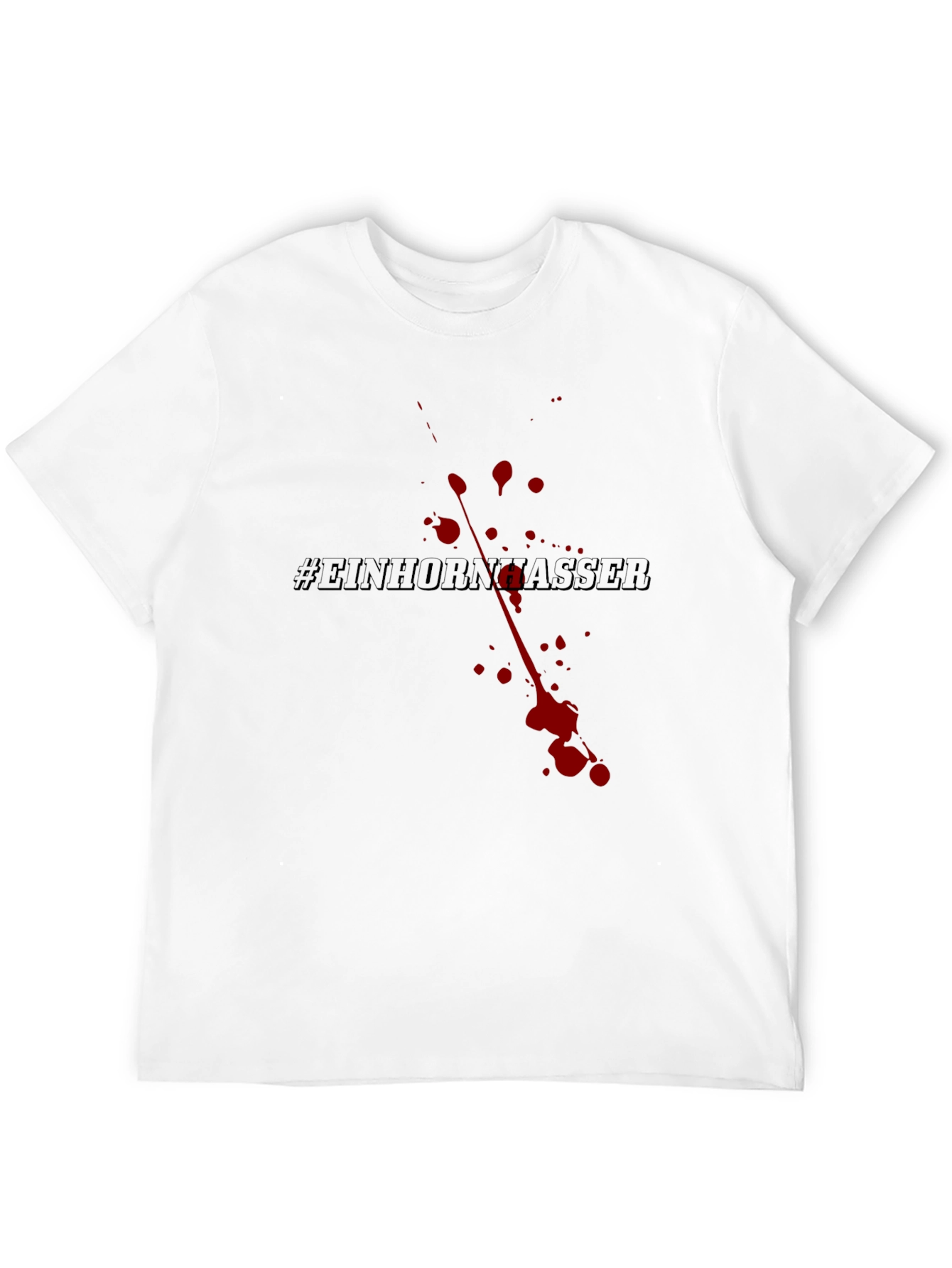 Einhornhasser Graphic Tee - Black Cotton Blend
