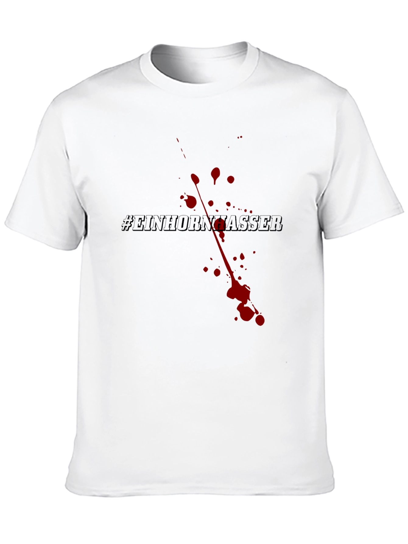 Einhornhasser Graphic Tee - Black Cotton Blend