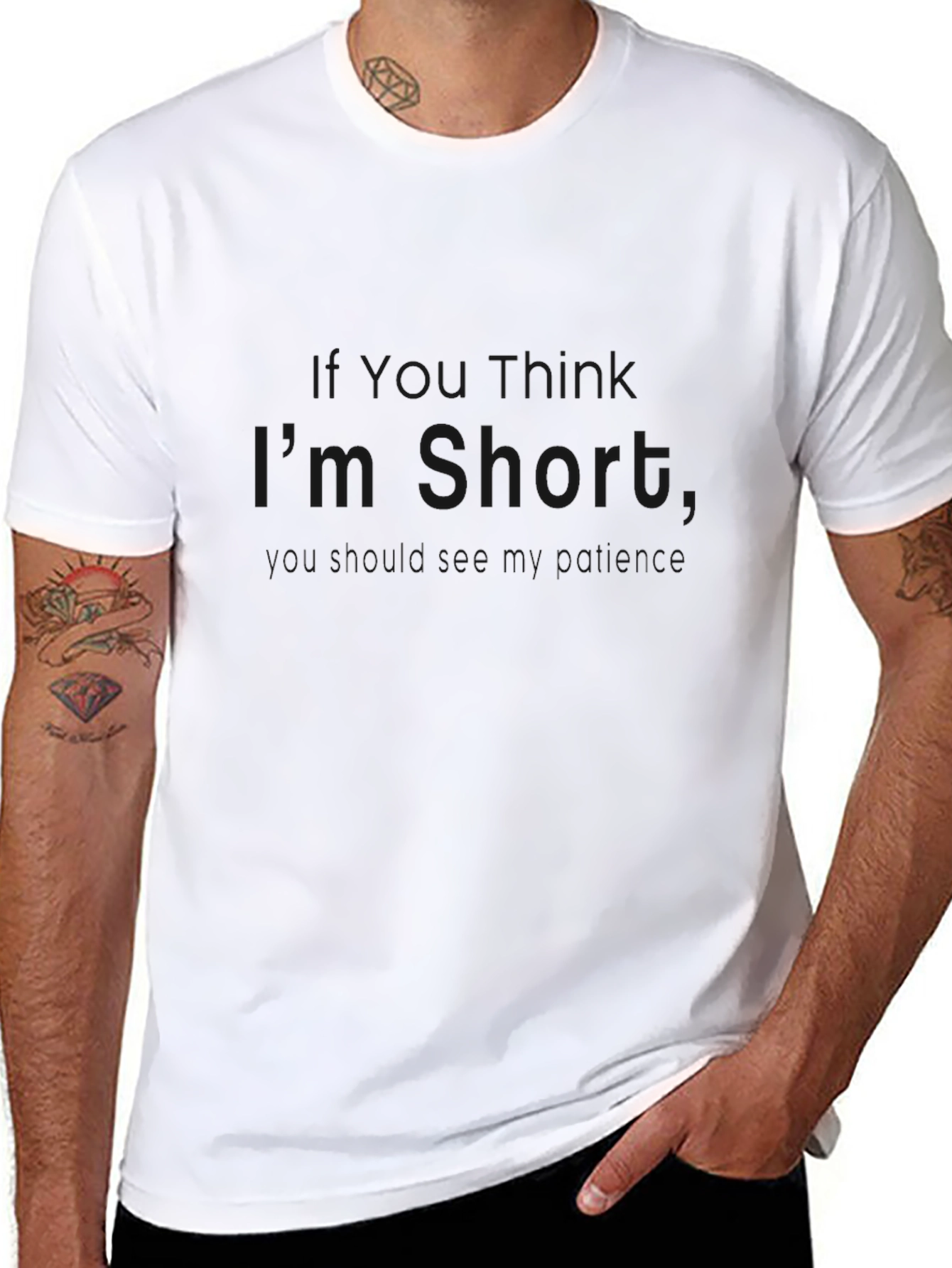 Black T-Shirt with Humorous Graphic