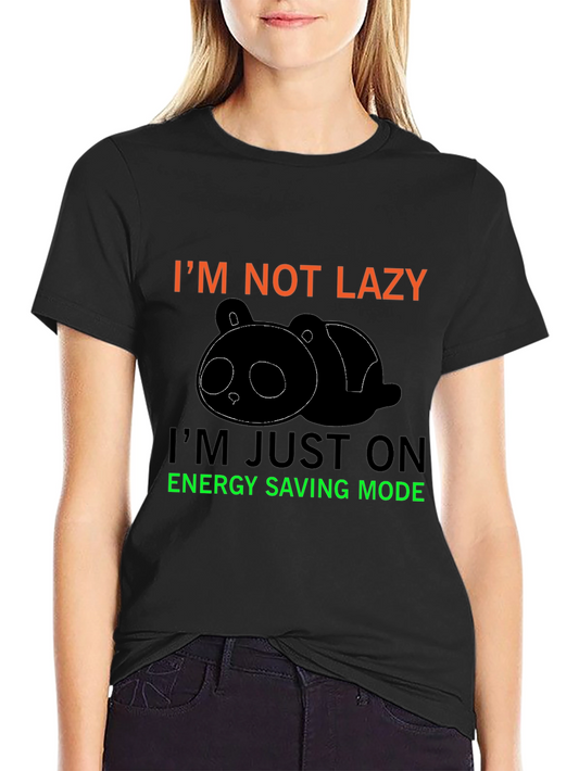Funny Panda Energy Saving Mode T-Shirt