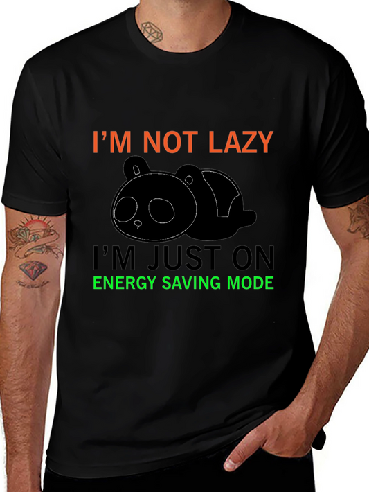 Funny Panda Energy Saving Mode T-Shirt